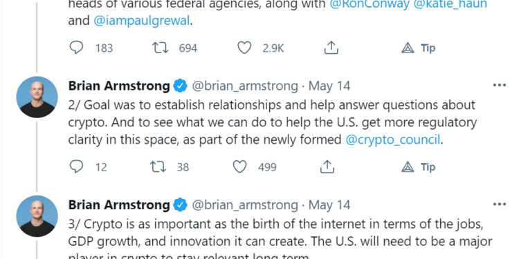 brian armstrong crypto the fed